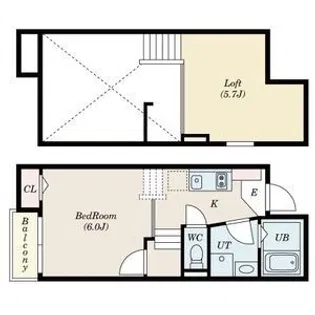 Creo本陣参番館【203号室】の間取り