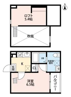 partenza志賀本通【203号室】の間取り