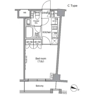 東京都港区麻布狸穴町【マンション】の間取り