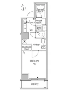 カーサスプレンディッド麻布十番駅前【5階】の間取り