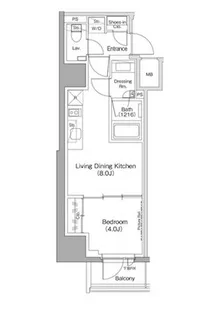 ザ・パークハビオ五反田【6階】の間取り