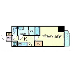 プレサンス梅田東ベータ【11階】の間取り