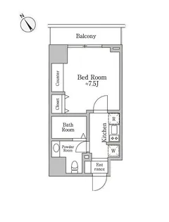 レジディア三宿【3階】の間取り