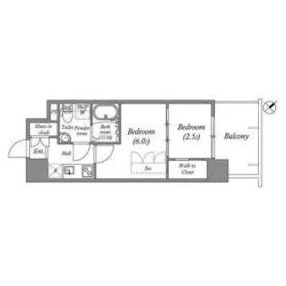 SERENiTE福島scelto【14階】の間取り