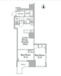 リバーレ浅草ウエスト【3階】の間取り