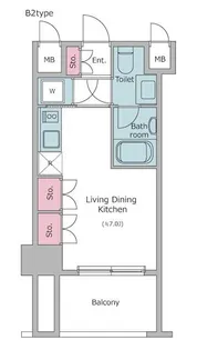 レジディア品川【5階】の間取り