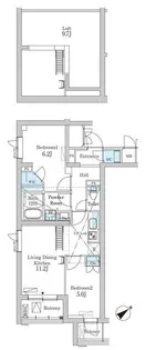 2LDKの間取り画像