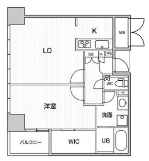 アステリオ北堀江ザ・メトロタワー【13階】の間取り