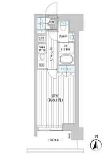ライオンズフォーシア清澄白河【12階】の間取り