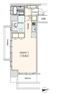 カスタリア芝公園【9階】の間取り