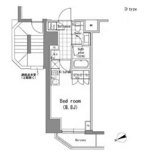 パークハビオ新橋【3階】の間取り