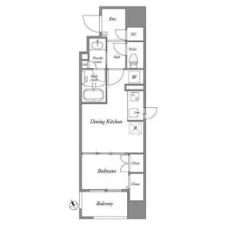コスモグラシア池田山【9階】の間取り