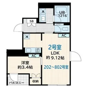 Skuld墨田緑【802号室】の間取り