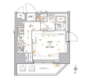 クレイシア入谷竜泉【11階】の間取り