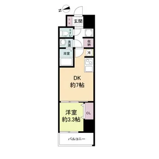 スペーシア日本橋東【7階】の間取り