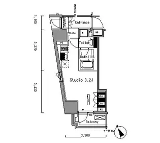 パークアクシス新板橋ウエスト【7階】の間取り