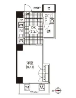 クイズ恵比寿【503号室】の間取り