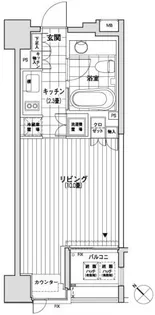 カスタリア銀座【3階】の間取り