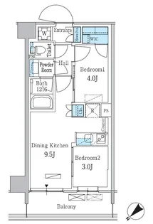 パークアクシス品川南大井パークフロント【6階】の間取り