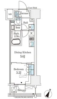 ベルファース神田神保町【4階】の間取り