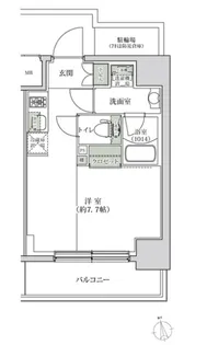 ルブリカント アラカワ ベース【1001号室】の間取り