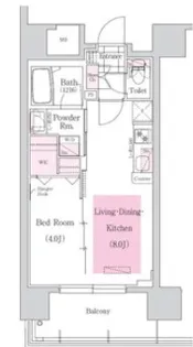 アーバネックス北堀江Ⅱ【12階】の間取り