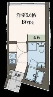 1Kの間取り画像