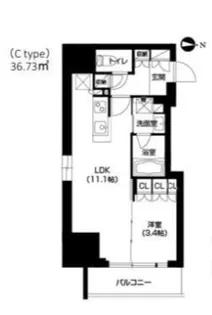 アーバネックス四ツ橋【9階】の間取り