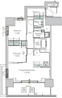 ONE ROOF RESIDENCE NISHINIPPORI【6階】の間取り
