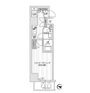 Primal Gotanda【7階】の間取り