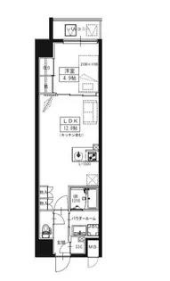 S-RESIDENCE大阪上本町【3階】の間取り