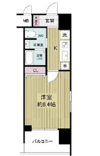 グランカーサ梅田北【1201号室】の間取り