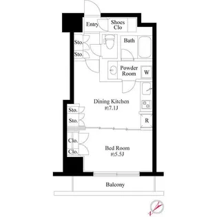 グランスイート銀座レスティモナーク【2階】の間取り