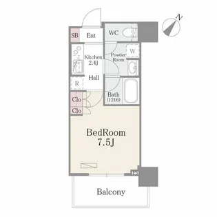 ルミレイス豊洲【8階】の間取り