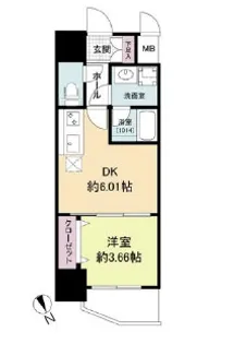 ブランシエスタ天満【405号室】の間取り