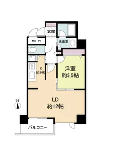 クロスレジデンス大阪新町【6階】の間取り