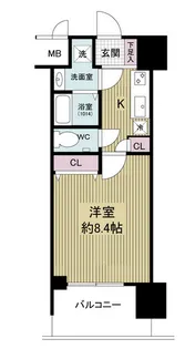 グランカーサ梅田北【13階】の間取り