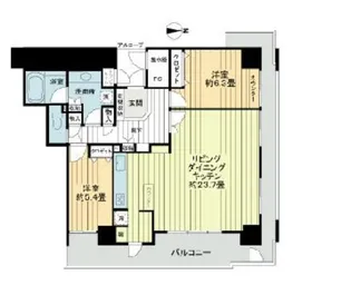 ライオンズマンション大阪スカイタワー【25階】の間取り