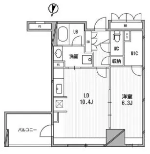 アーデンタワー福島ウエスト【5階】の間取り