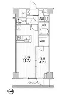 ジェノヴィア本所吾妻橋Ⅱスカイガーデン【302号室】の間取り