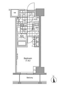 パークハビオ秋葉原エスト【7階】の間取り