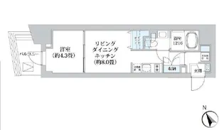 ライオンズフォーシア五反田【7階】の間取り