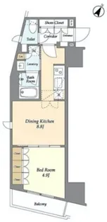 リテラス渋谷笹塚【4階】の間取り