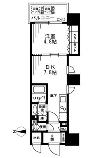 ザ・パークハビオ天満橋【311号室】の間取り