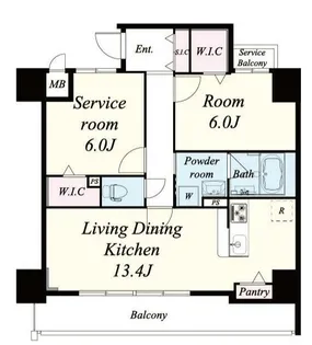 ハナミズキ福島【4階】の間取り