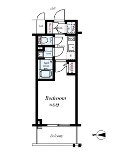 エスリード新福島【6階】の間取り