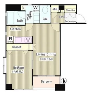 クレール碑文谷ソアレ【2階】の間取り