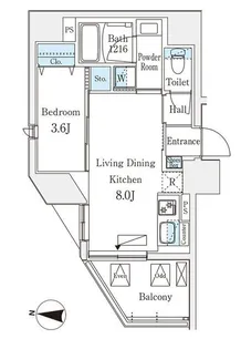 デュオフラッツ池袋【4階】の間取り
