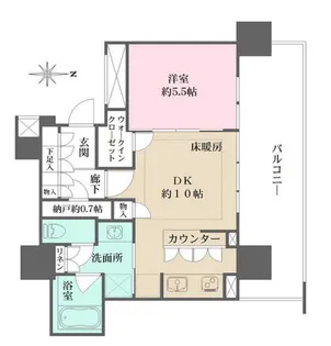 ザ・パークハウス中野タワー【8階】の間取り