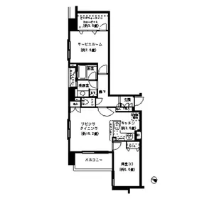 KDXレジデンス日本橋水天宮【1108号室】の間取り